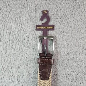 NWT‎ - Johnston & Murphy Belt Boys Size 10 Waist 26 Tan - NEW